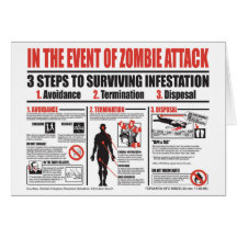 En cas de la CARTE de NOTE d'attaque de zombi