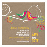En embrassant le mariage de photo d'oiseaux d'été  invitations