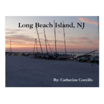 En île NJ de Long Beach par la baie Cartes Postales