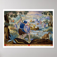 En pêchant avec des tridents, plaquez 90 de 'Venat Affiches