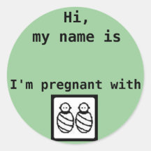 enceinte avec l'autocollant de jumeaux