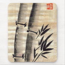 Encre en bambou sur l'art de papyrus tapis de souris
