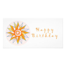 Énergie Chakra de Sun de joyeux anniversaire Photocarte Customisée