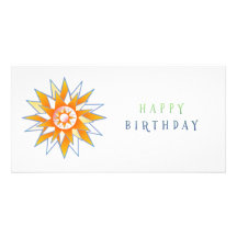 Énergie Chakra de Sun de joyeux anniversaire Photocartes Personnalisées