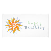 Énergie Chakra de Sun de joyeux anniversaire Cartes Avec Photo
