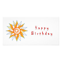Énergie Chakra de Sun de joyeux anniversaire Carte Avec Photo