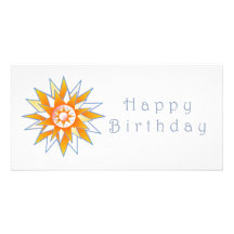 Énergie Chakra de Sun de joyeux anniversaire Carte Avec Photo