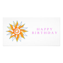 Énergie Chakra de Sun de joyeux anniversaire Cartes De Vœux Avec Photo