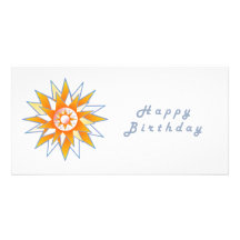 Énergie Chakra de Sun de joyeux anniversaire Carte Avec Photo