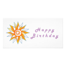 Énergie Chakra de Sun de joyeux anniversaire Cartes De Vœux Avec Photo