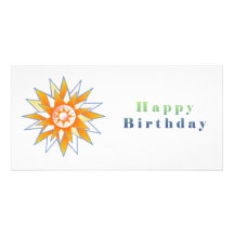 Énergie Chakra de Sun de joyeux anniversaire Photocarte