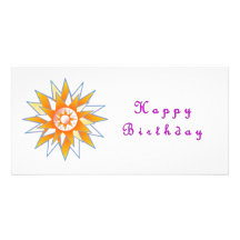 Énergie Chakra de Sun de joyeux anniversaire Photocarte