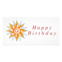 Énergie Chakra de Sun de joyeux anniversaire Photocarte