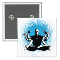 Enfant au delà de bouton de zen badges publicitaires