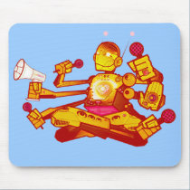 enfant au delà de mousepad de robot tapis de souris