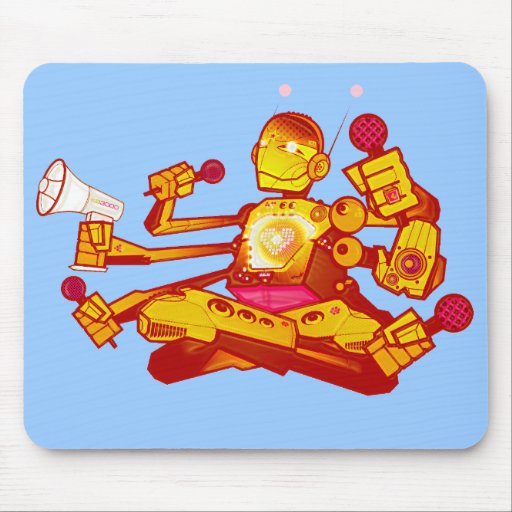 enfant au delà de mousepad de robot tapis de souris