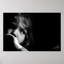 Enfant contemplatif affiche