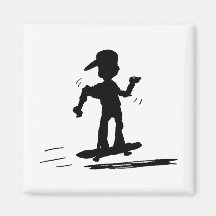 Enfant de patineur - ND Aimant Pour Réfrigérateur