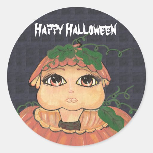 Enfant de Quantum dans un citrouille de Halloween Autocollants