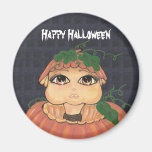 Enfant de Quantum dans un citrouille de Halloween Magnets