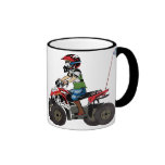 Enfant rouge et noir d'ATV Mugs À Café
