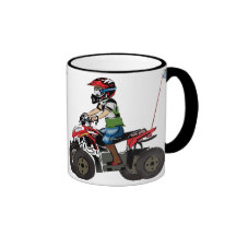 Enfant rouge et noir d'ATV Mugs À Café