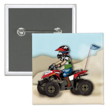 Enfant rouge et noir d'ATV Pin's Avec Agrafe
