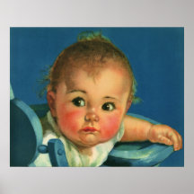 Enfant vintage, bébé mignon ou fille dans le Highc Posters