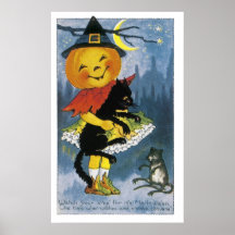 Enfant vintage de lanterne d'o de Jack Poster