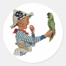 Enfant vintage, garçon jouant le pirate avec son p adhésifs