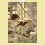 Enfant vintage lisant un livre, Jessie Willcox Smi cartes