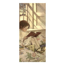 Enfant vintage lisant un livre, Jessie Willcox Smi Double Carte
