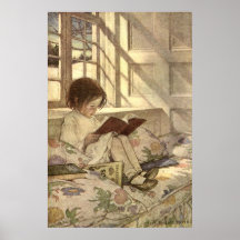 Enfant vintage lisant un livre, Jessie Willcox Smi Posters