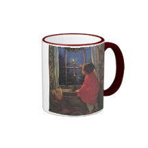 Enfant vintage, réveillon de Noël, Jessie Willcox  Tasse À Café