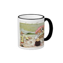 Enfants à la plage tasses