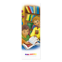 Enfants avec le livre - signet pour chacun ! carte de visite