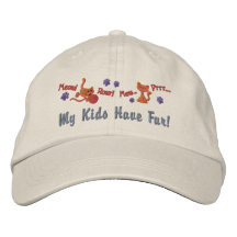 Enfants de fourrure chapeaux brodés