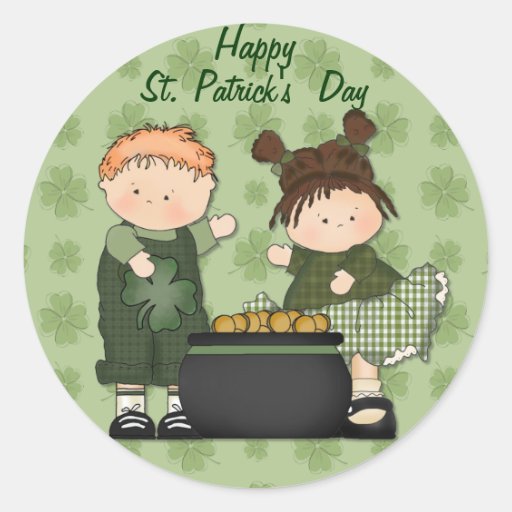 Enfants de shamrock autocollants