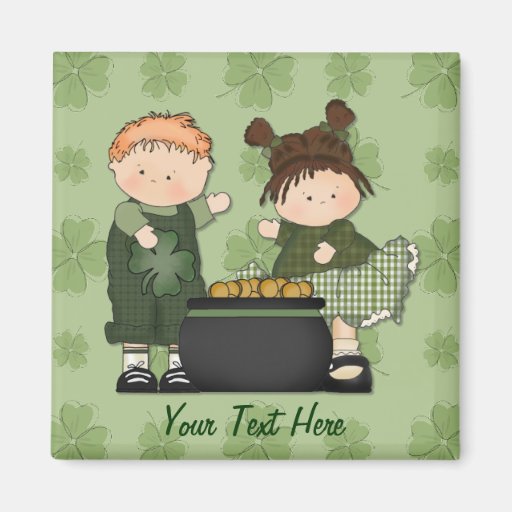Enfants de shamrock magnets pour réfrigérateur