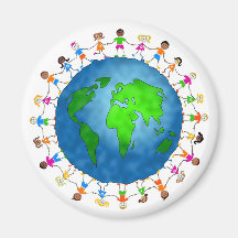 Enfants globaux aimants pour réfrigérateur