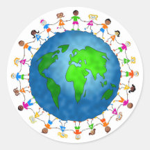 Enfants globaux autocollants