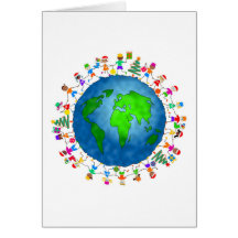 Enfants globaux de Noël Carte