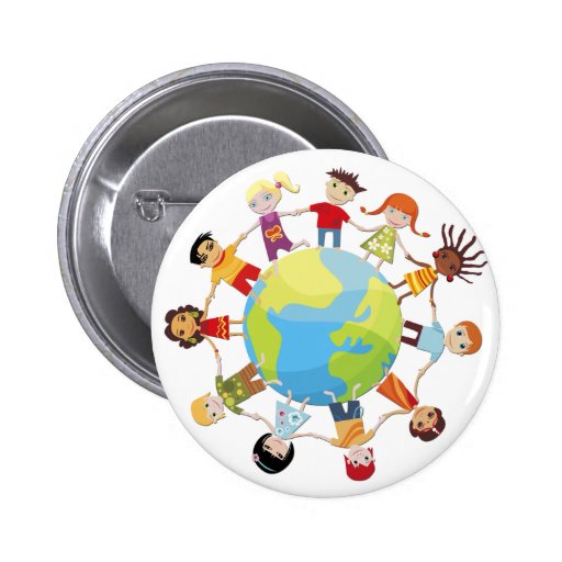 Enfants pour la paix du monde badge avec épingle
