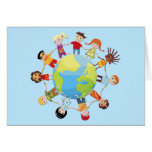 Enfants pour la paix du monde cartes de vœux