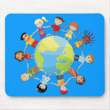 Enfants pour la paix du monde tapis de souris