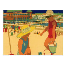 Enfants vintages, vacances de famille de soeurs à  cartes postales