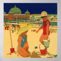 Enfants vintages, vacances de famille de soeurs à  affiches