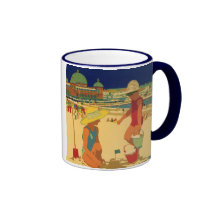 Enfants vintages, vacances de famille de soeurs à  mugs à café