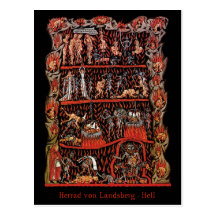 Enfer de Hortus Deliciarum Cartes Postales