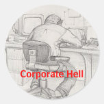 Enfer d'entreprise adhésif rond